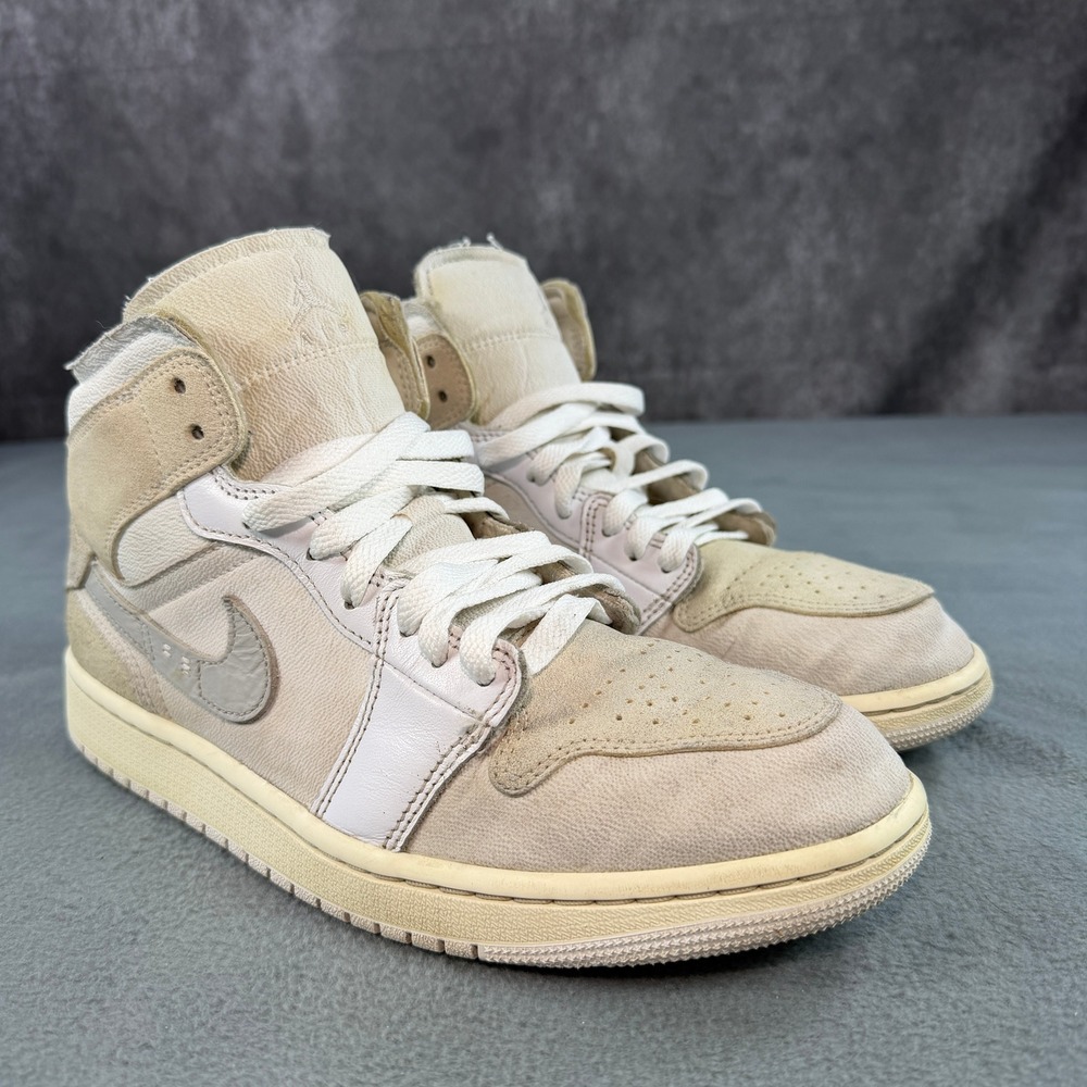 Jordan 1 Mid SE Craft Inside Out White Grey Sail DM9652-120 Mens 9.5